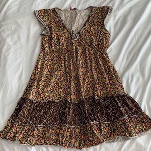 Y2K Babydoll Floral Print Top